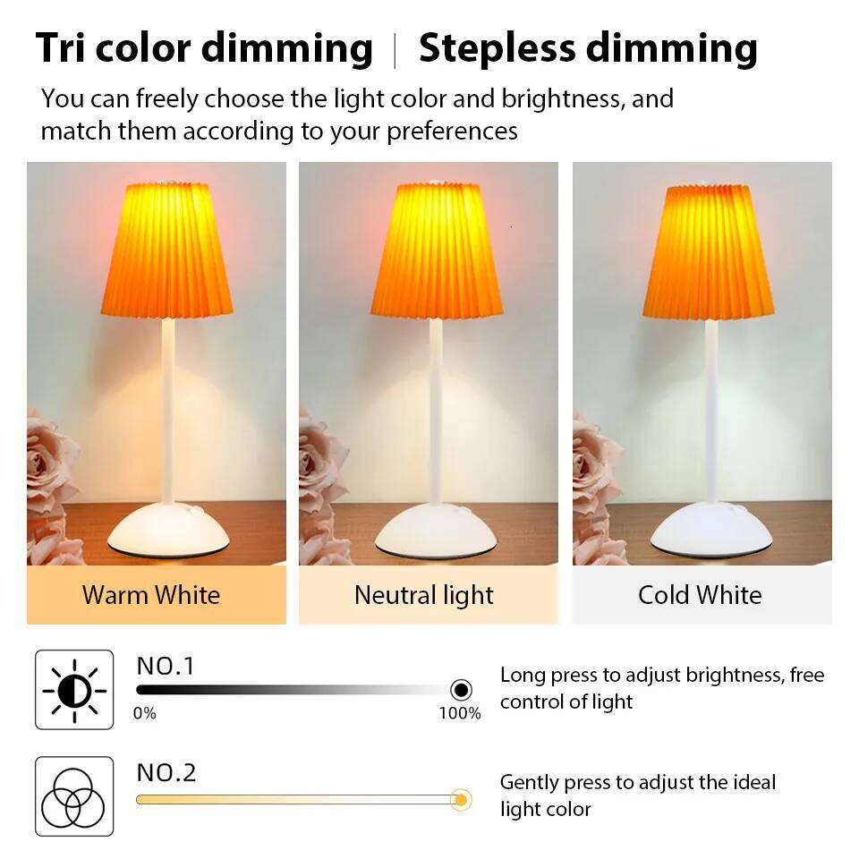 Rechargeable LED Table Lamps Touch desk lamp Wireless Night Light Restaurant Desktop Mood Lighting Bar Decoration H26022511