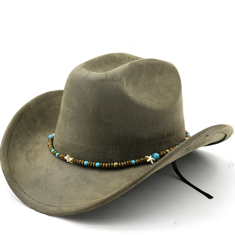 Classic Suede Large Brim Western Cowboy Fedora Hat Men And Women Cowboy Hat Fashion Travel Party Hat Sombrero Vaquero 250829