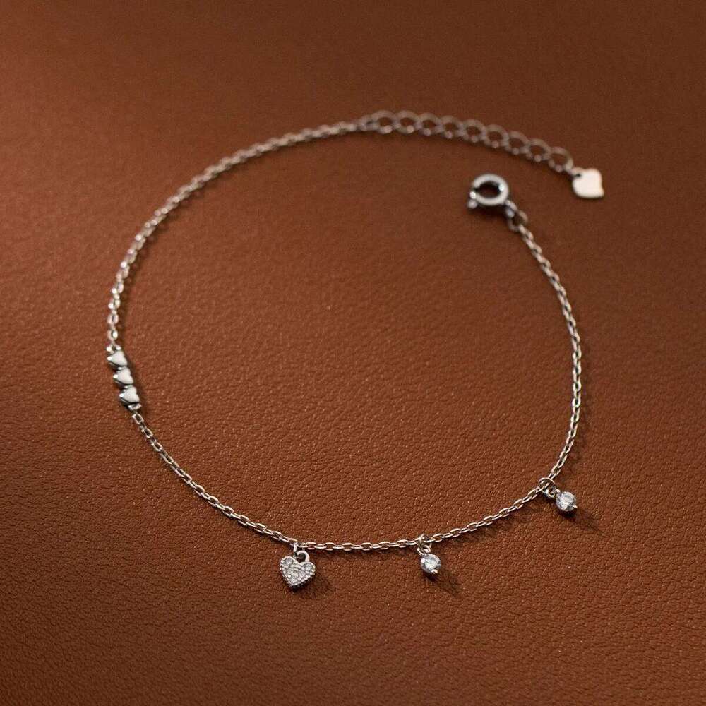 Modian 925 Sterling Silver Minimalist Simple To Hearts Female Trendy Romantic Bracelets For Women Wedding Fine Jewelry Z260225