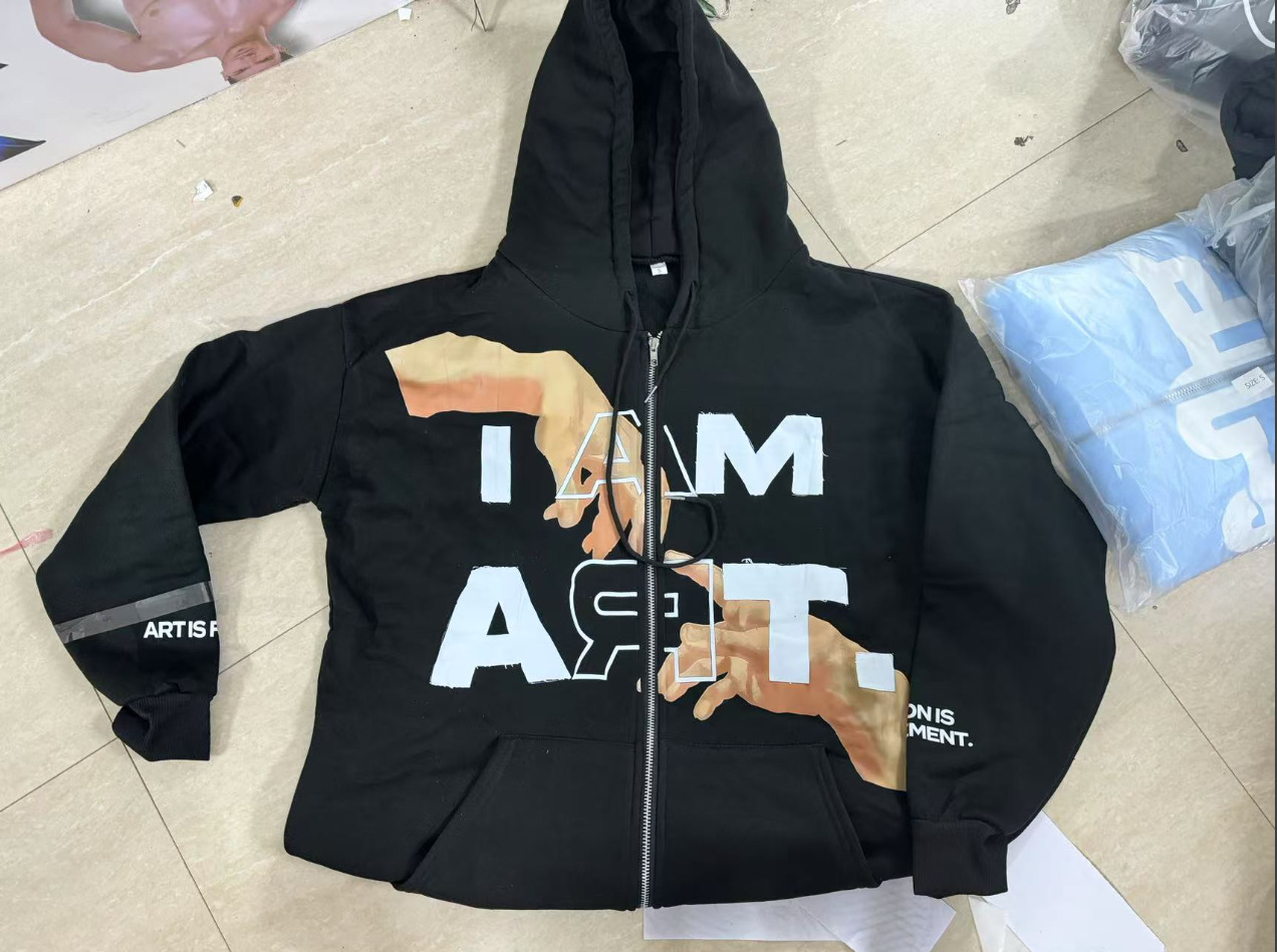 Men's Hoodies Harajuku Oversized Letter zip up hoodie mens Women Clothing hooby Hip Hop Goth Casual Sweatshirt Printed hoodies Asian size