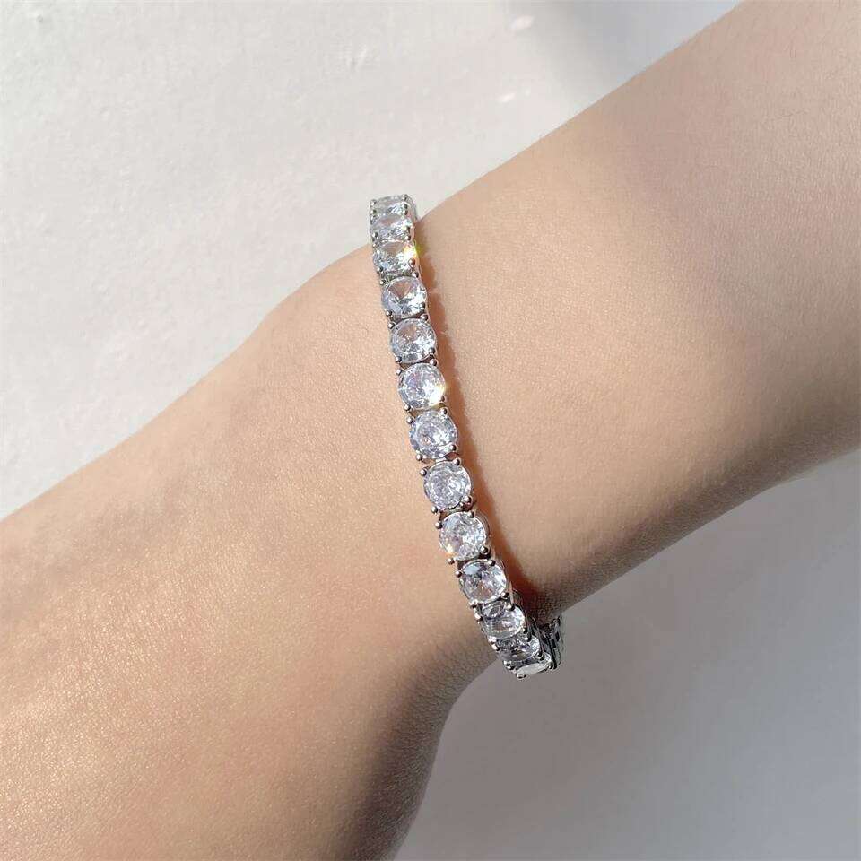 ZAKOL Classic 5mm/17.5cm Round AAA Cubic Zirconia Tennis Shiny Clear CZ Wedding Party Bracelet Valentine's Day Gift Z260225