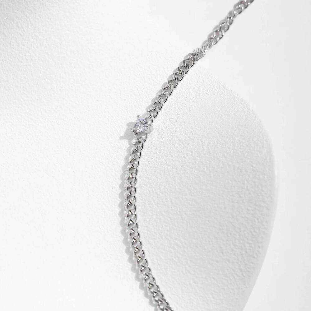 MODIAN 925 Sterling Silver Luxury Sparkling Heart Clear CZ Adjustable Chain Bracelet For Women Handmade Basic Fine Jewelry Z260225