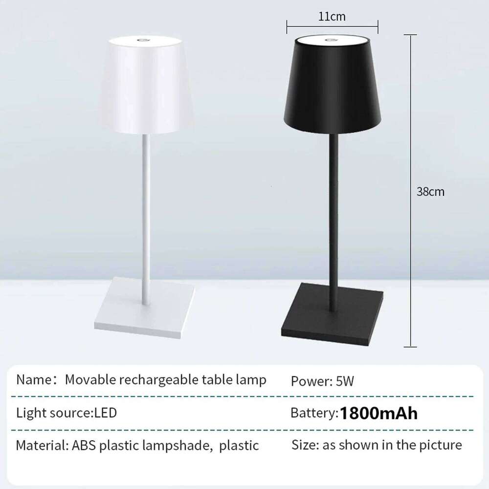 Rechargeable Table Touch Sensor LED Desktop Night Wireless Reading Lamp for Restaurant Hotel Bar Bedroom Decor Light H260225111