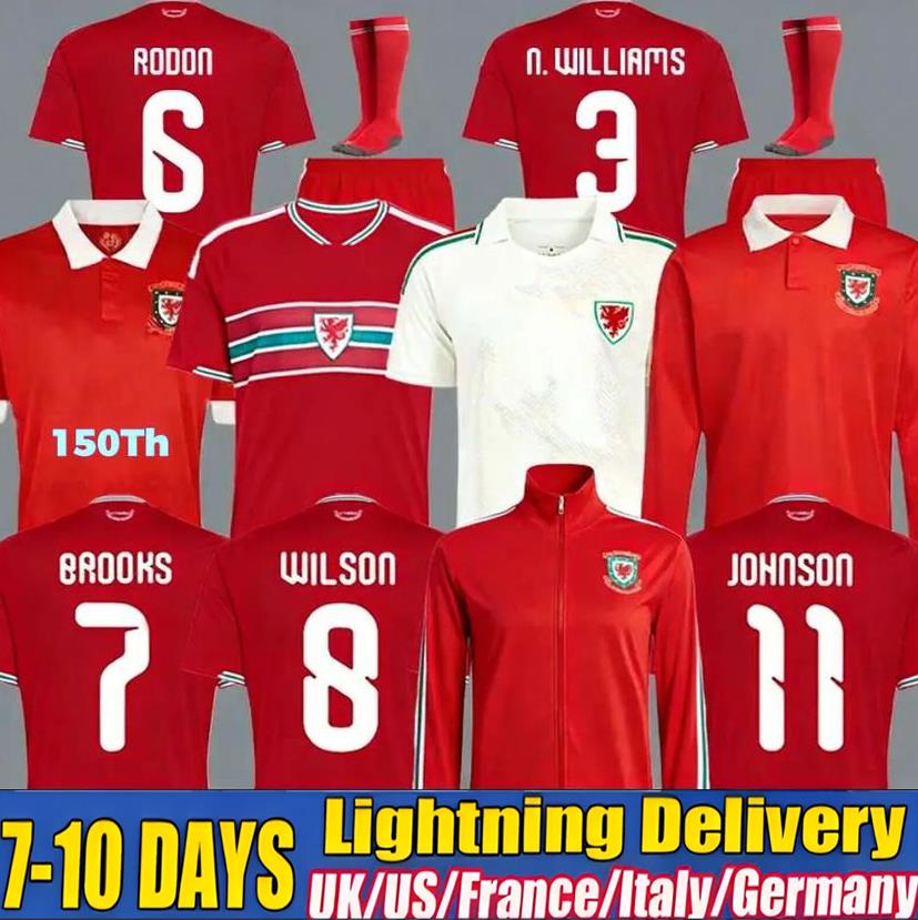 Wales Football Jersey Kids Kit 2026 World Cup 26 27 BROOKS Williams Football Shirts JOHNSON N.WILLIAMS RODON T.ROBERTS CABANGO LEVITT Long Sleeves Uniform 150-year