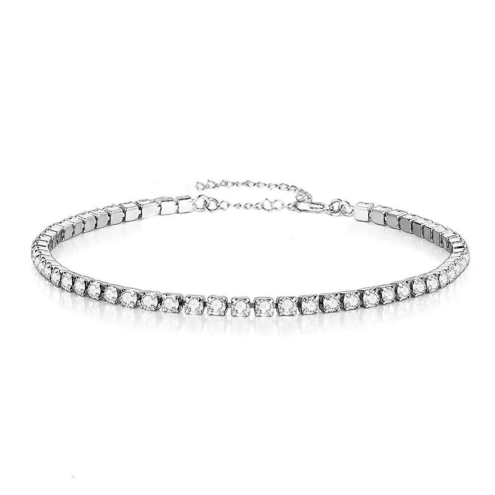 2mm Iced Out Tennis Bracelets Female Gold Silver Color Stainless Steel Cubic Zirconia Chain for Women Wedding Jewelry Gift Z260225