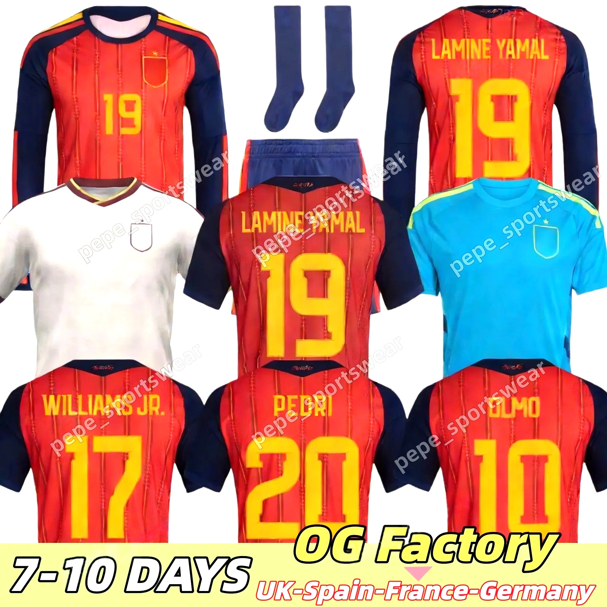 3XL 4xl 2026 SPAINs Soccer Jerseys PEDRI LAMINE YAMAL MORATA PEDRO OLMO world cup FERRAN RODRIGO Cucurella Jersey 25 26 SPANISH Men Kid Kits Football Shirt Fan Player