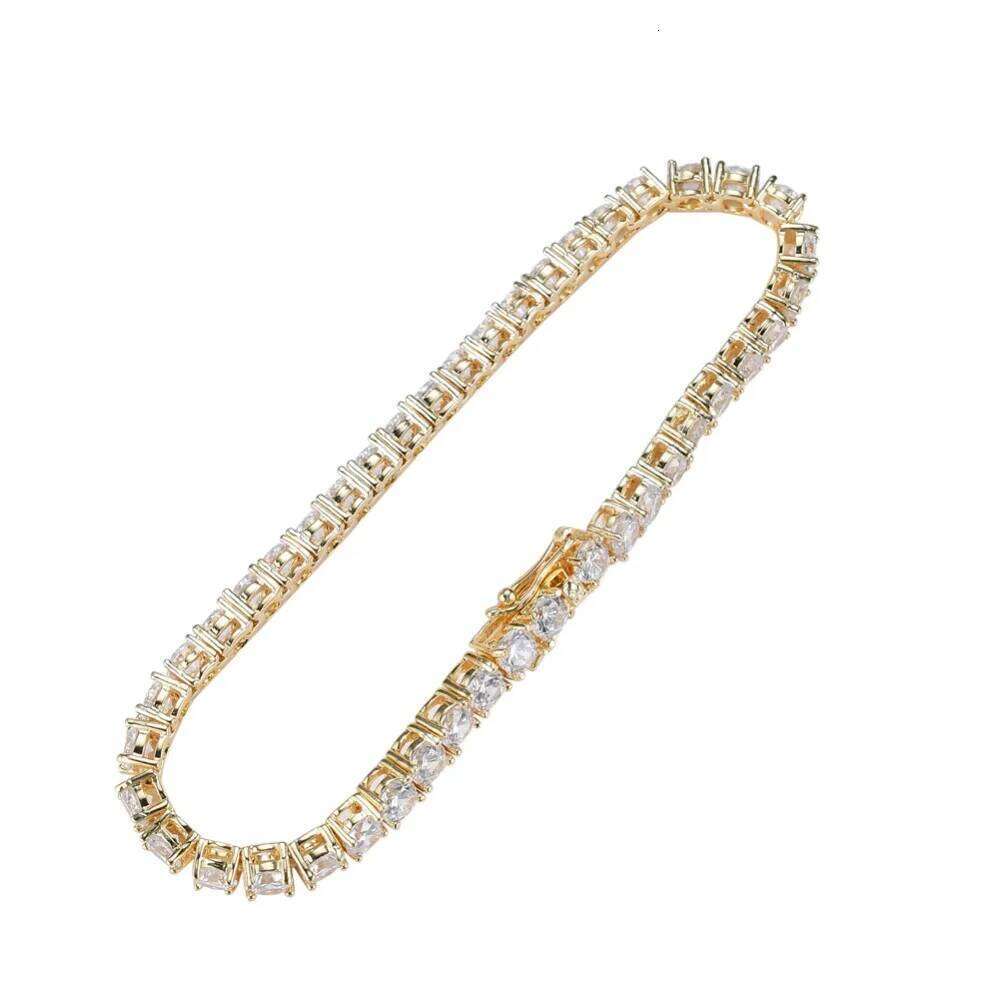 3mm 4mm 5mm High Qulaity Brass AAA Cubic Zirconia Tennis Bracelet CZ stone Chain 1 Row Hip hop Jewelry BB019 Z260225
