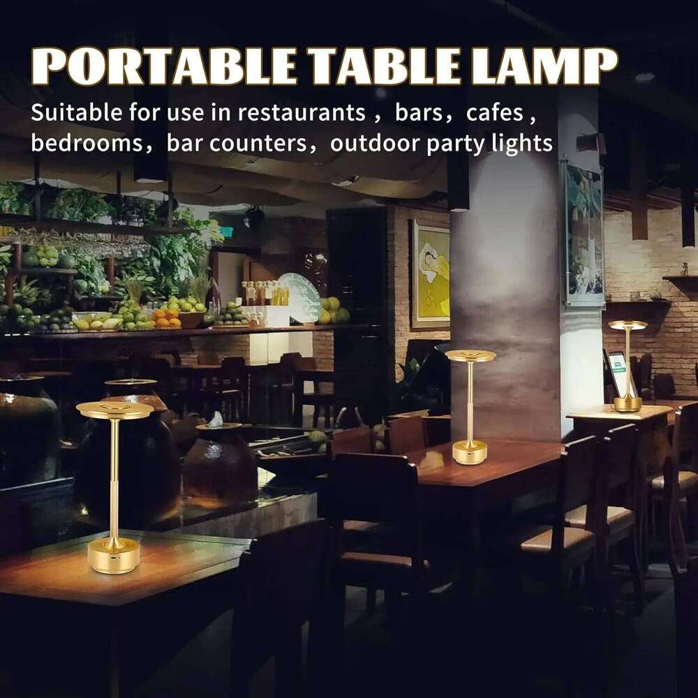 Rechargeable Table LED Touch Sensor Desktop Night Wireless Reading Lamp for Restaurant Hotel Bar Bedroom Decor Light H26022511
