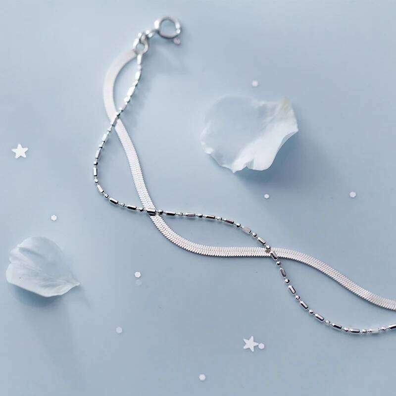 Modian Minimalism Banboo for Women Genuine 925 Sterling Silver Link Chain Bracelet Fashion Plant Fine Jewelry Z260225