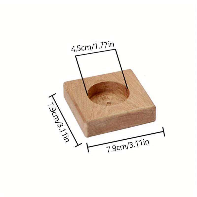 Nordic Style Wooden Candlestick Home Table Decoration Square Wood Chip Tealight Candle Holder Bar Party Ornaments W260226
