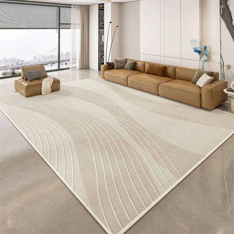 VIKAMA Cream Style Living Room Carpet Water And Stain Resistant Large Area Rug - Sofa Coffee Table Blanket Home Decoration W260226