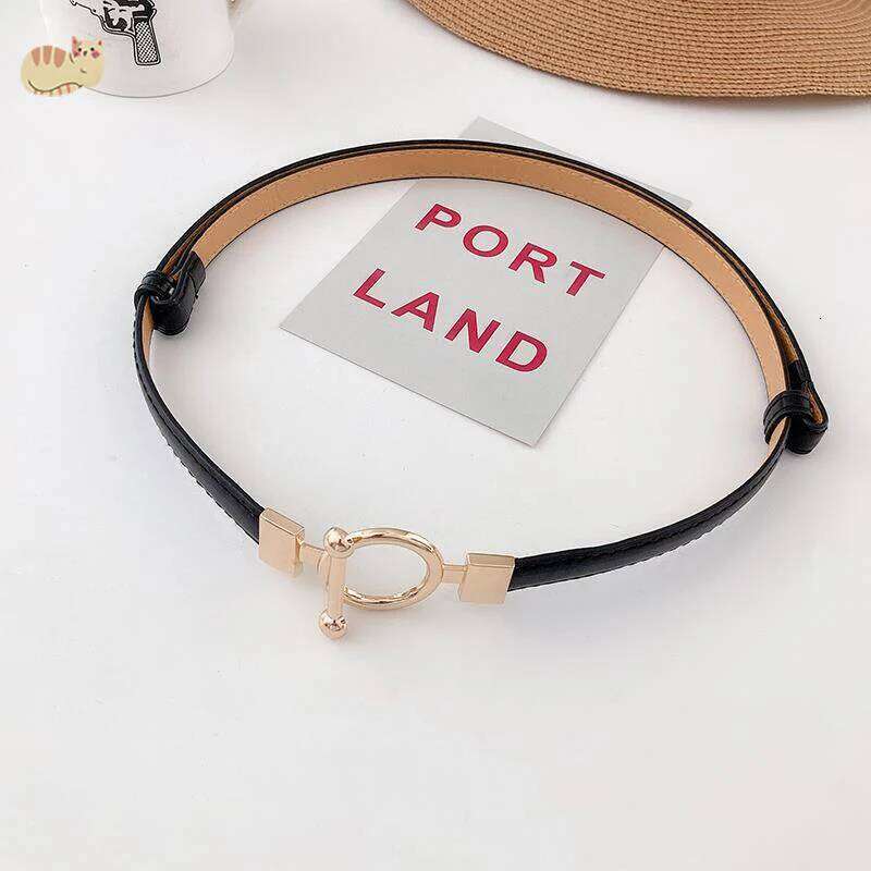 Female Fashion Coat Buckle Leather Sweater Waistband Simple White Black Belt for Women Dress Accessories Y260225