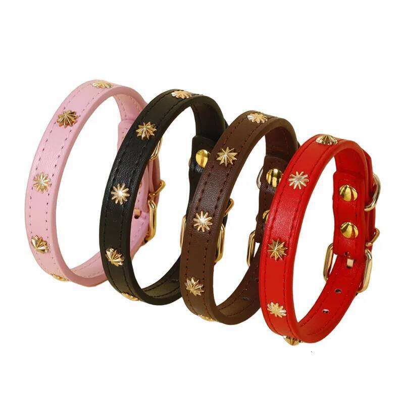 Pet Supplies 1pc Real Leather Collar Soft Puppy Cat Collars Adjustable Chihuahua Necklace Alloy Buckle Dog Chain Accessories