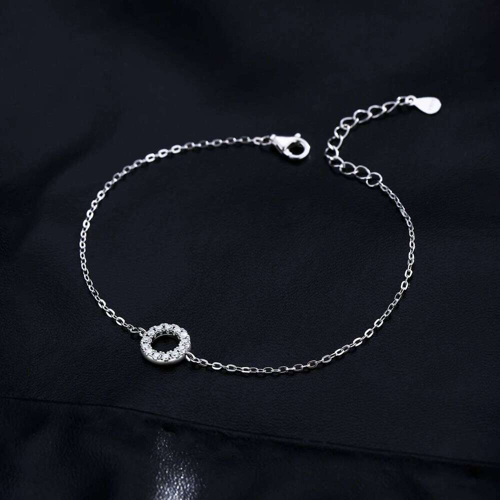 MODIAN D Color Moissanite 925 Sterling Silver Fashion Hallow Out Round Link Chain Bracelet For Women Fine Jewelry Gifts Z260225
