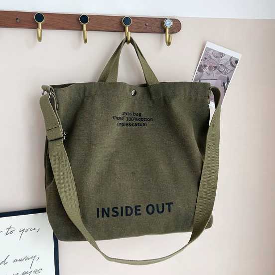 Canvas bag, crossbody handbag, commuter bag, student schoolbag, briefcase, shoulder bag, large capacity backpack H260226