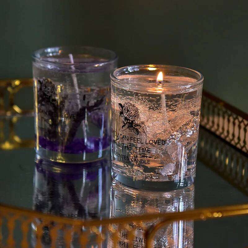 Glass Cup Real Floral Fragrance Scented Candles Home Creative Candle Jars Decorations W260226