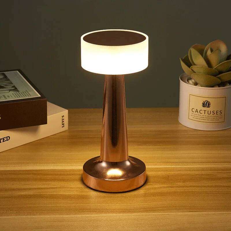 LED Bar Table Bar/Coffee/Restaurant Desktop Decor Night Light Rechargeable Touch Sensor Wireless Bedroom Reading Lamp H260225