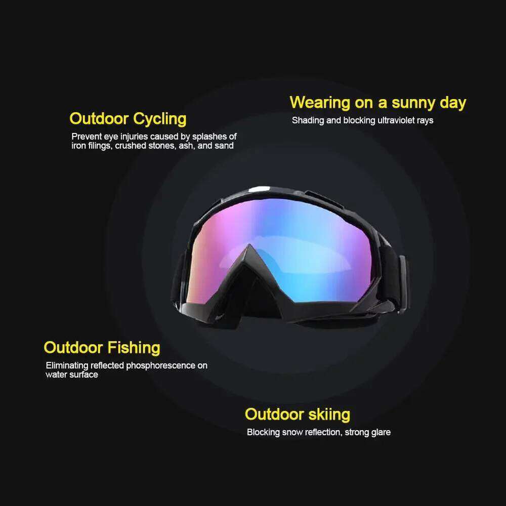 Motorcycle Glasses Windproof Ski Mask Goggle Anti-Fog Cycling Sunglasses UV Protection for Winter Outdoor Sport Z260225