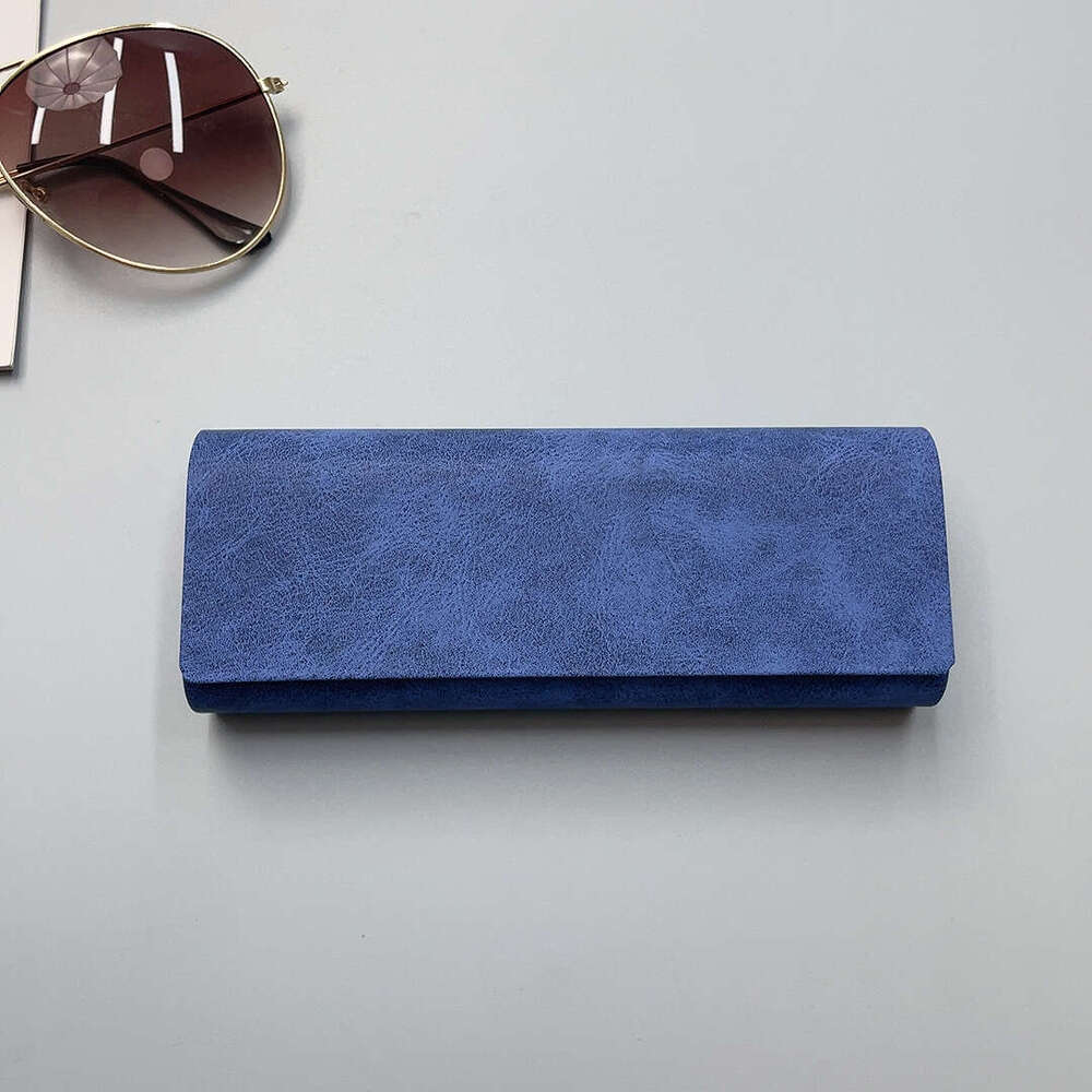 Portable Glasses Case Lightweight Anti Stress Design with Magnetic Closure and Sheepskin Texture for Retro Sunglasses Storage Travel Gift(Note the 1 c