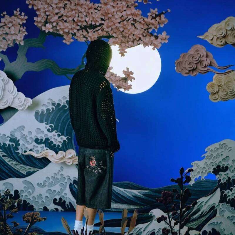Y2K Harajuku vintage plum blossom embroidery Baggy Denim NEW American men women Casual Hip hop Shorts Streetwear H260226