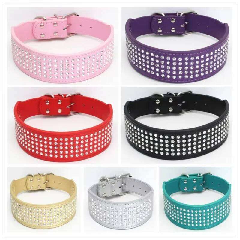 Explosive Shiny Five-point Pet Large and Medium-sized Collar, Embedded Diamond Dog Collar