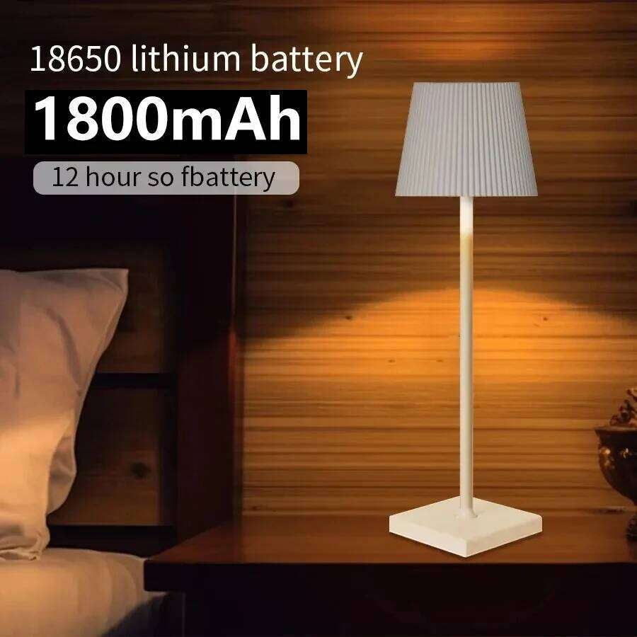 LED Desk Lamp Touch Switch 3 Colors Dimming Rechargeable For Bar Restaurant Study Club Dinner Ambiance Decor Table Lighting H260225