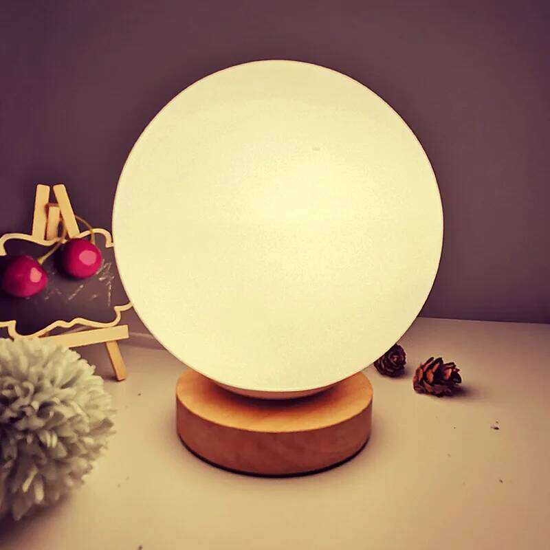Nordic Solid Wood Decorative Usb Desk Bedroom Bedside Lamp Study Homestay Led Night Creative Atmosphere Light Soft H260225