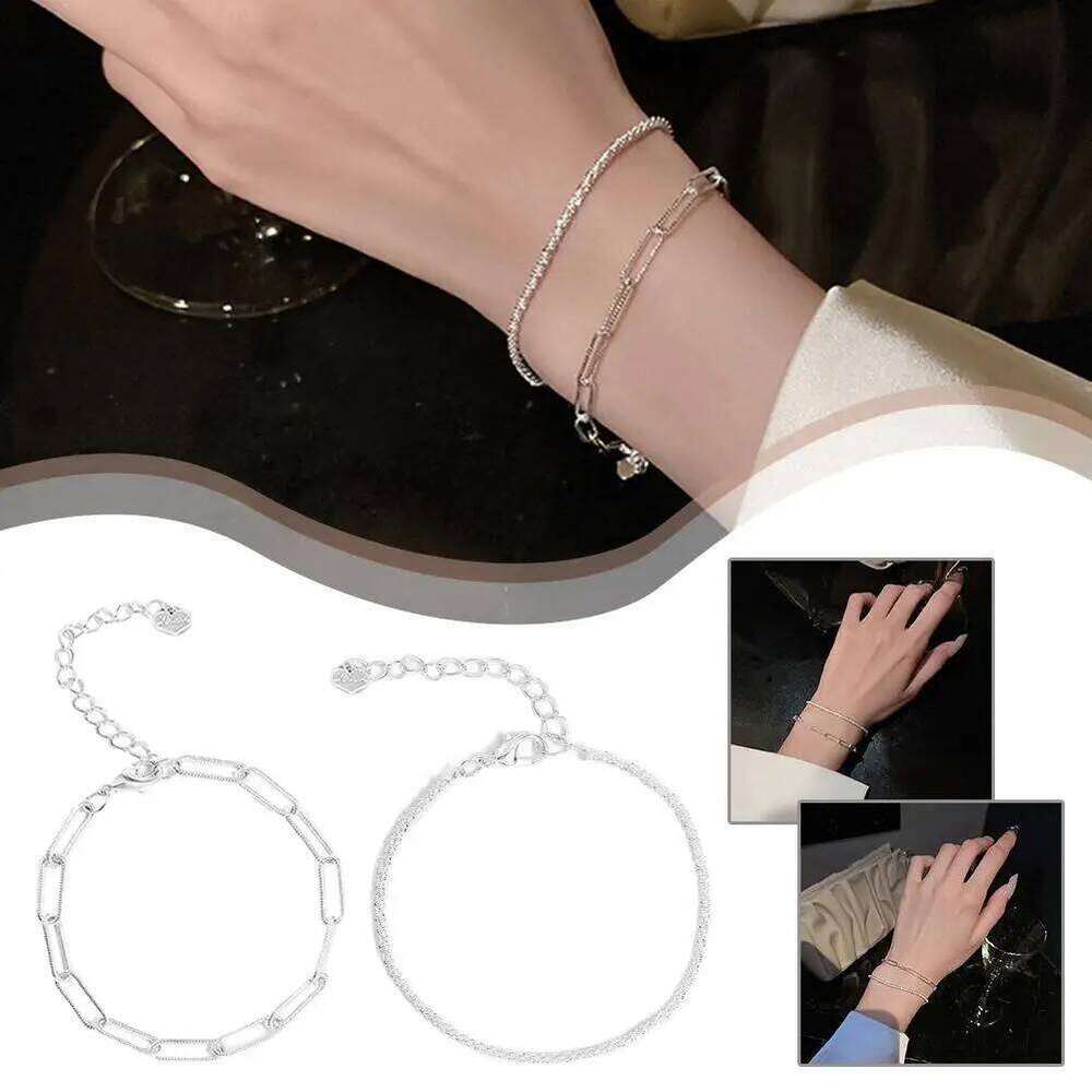Delicate Trendy Fancy Exquisite Chain Bracelet With Captivating Shine Dazzling Hand Ornament Unique Z260225