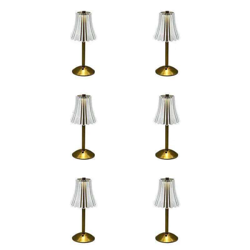 NOW SAVE6X LED Crystal Decorative Table Lamp 800Mah Rechargeable Atmosphere Night Light 3-Levels Brightness For Restaurant Caf H260225