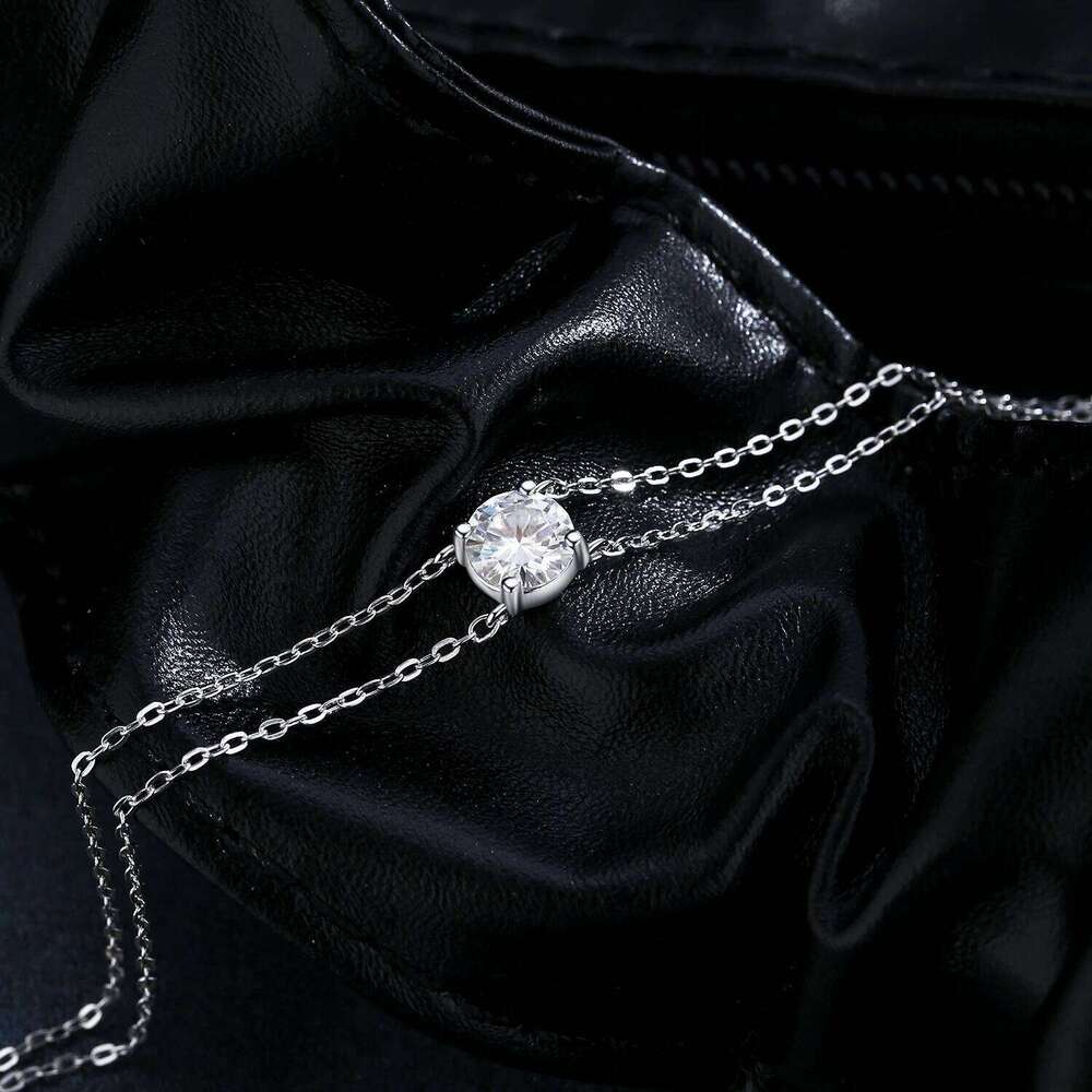 MODIAN 1CT D Color Moissanite Bracelet 925 Sterling Silver Delicate Double Layer Bracelets For Bridal Wedding Fine Jewelry Gifts Z260225
