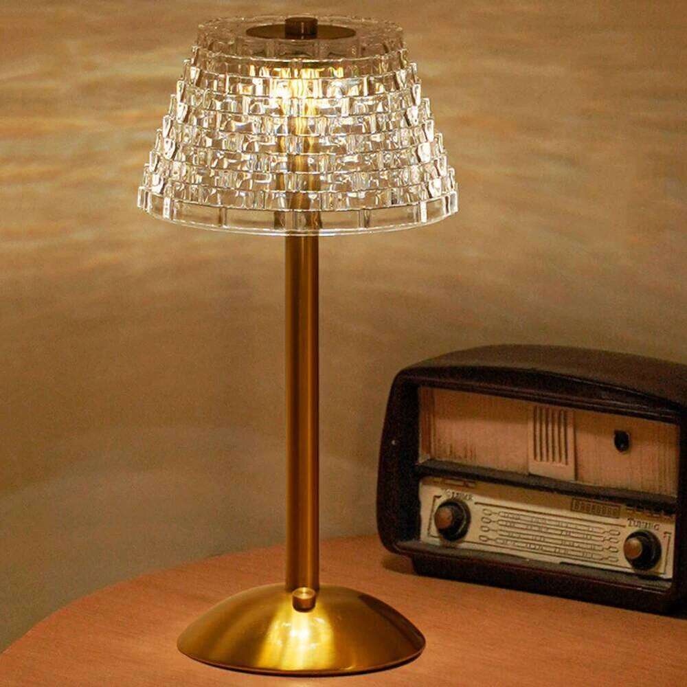 Desk Night Lights 3 Colors LED Touch Table Lamp Dimmable Rechargeable Romantic Wireless Creative Acrylic for Bedroom Living Room H260225