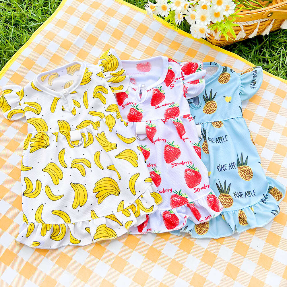 Famous brand Pet Leash Outdoor Heart Summer Dress Cat Supplies Corgi Dog Clothes Apparel pupakaIK