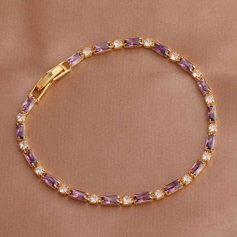 Luxury Rainbow Iced Out Zircon Tennis CZ Women's Stretch Adjustable Bracelet Hippie Fashion Accessories Jewelry Gifts Z260225
