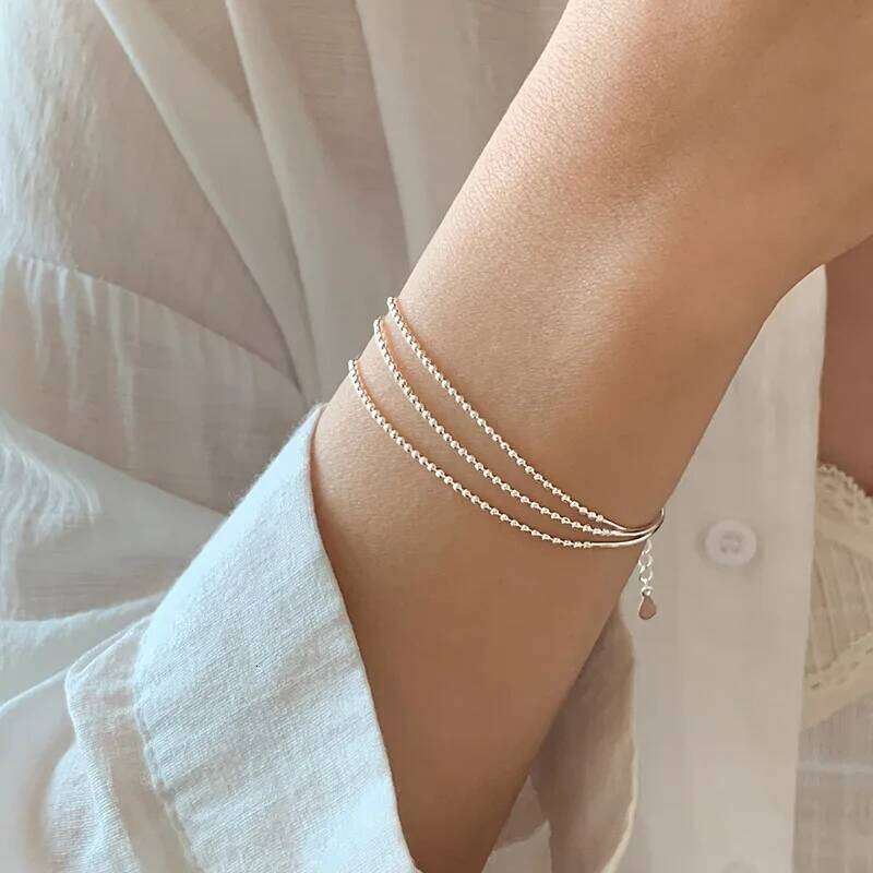 New 925 Sterling Silver Multi-layer Simple Personality Charming Woman Bracelet Party Gift for Friends Exquisite Jewelry Z260225