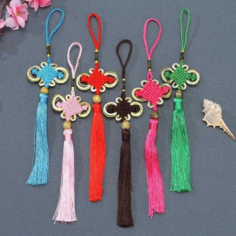 Chinese New Year Lucky Chinese Knot Tassel Hanging Pendant Decorations New Year Lucky Spring Festival Hanging Decoration H260226