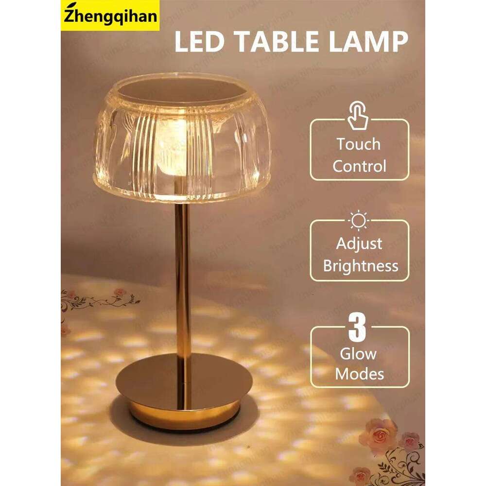 LED Table Touch Sensor USB Rechargeable Portable Bedroom Night Light Wireless Reading Lamp Restaurant Hotel Bar H2602251