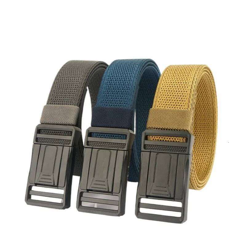 2024 New Tactical Military Fans Outdoor Training Sports Casual Elastic Nylon Woven Belt for Men Y260225
