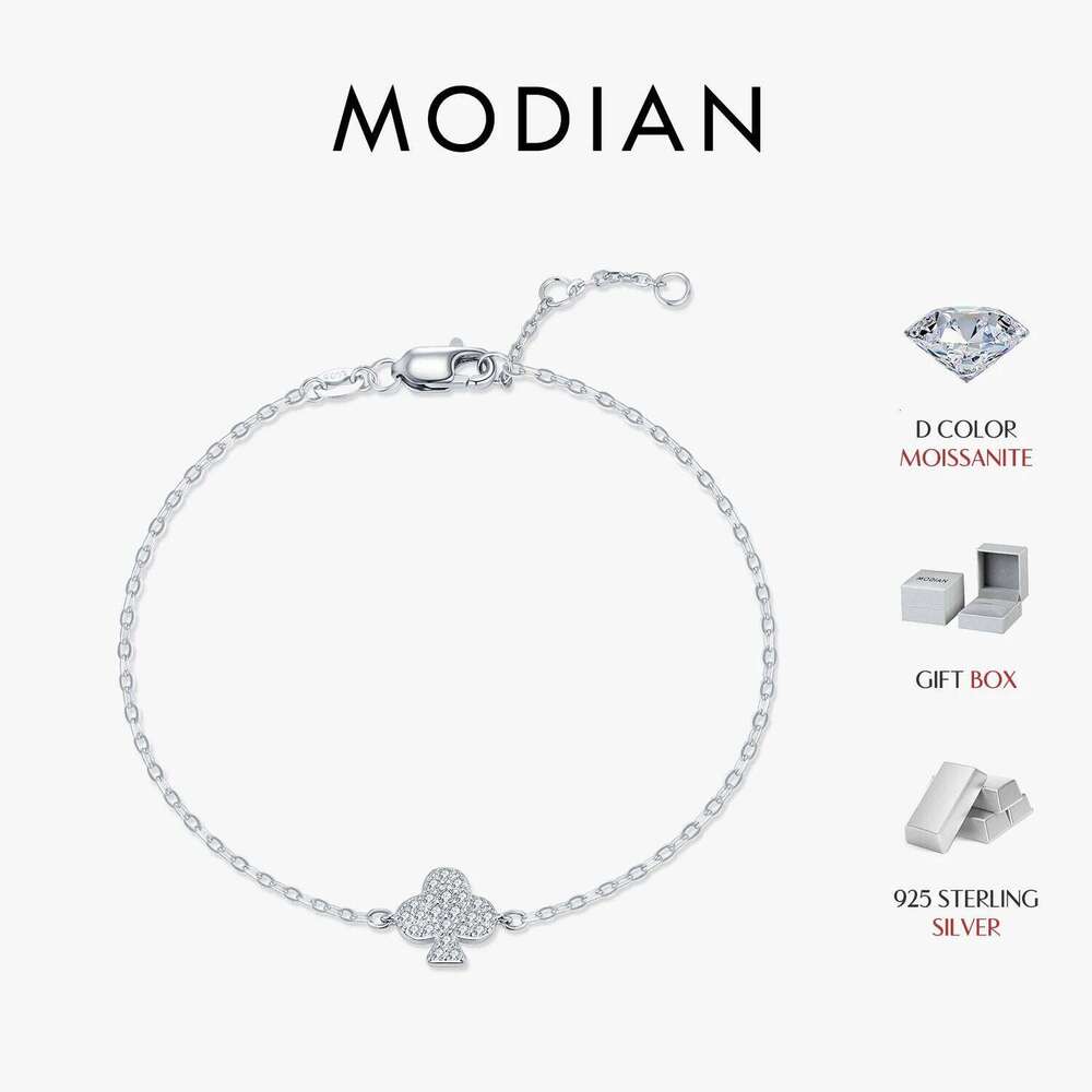 MODIAN D Color Moissanite 925 Sterling Silver Simple Daily Clubs Link Chain Trendy Bracelet For Women Fine Jewelry Gifts Z260225