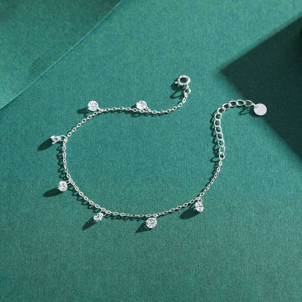 Modian Charm Real 925 Sterling Ten Hearts Clear CZ Fashion Chain Bracelet For Women Girls Wedding Fine Silver Jewelry Z260225