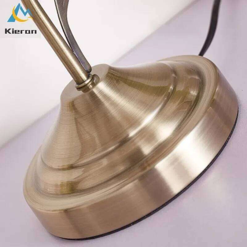 American Style Modern Simple Flower Led Desk Bedroom Study Bedside Dimming Table Lamps Living Room Decor Glass Floor Lamp H260225