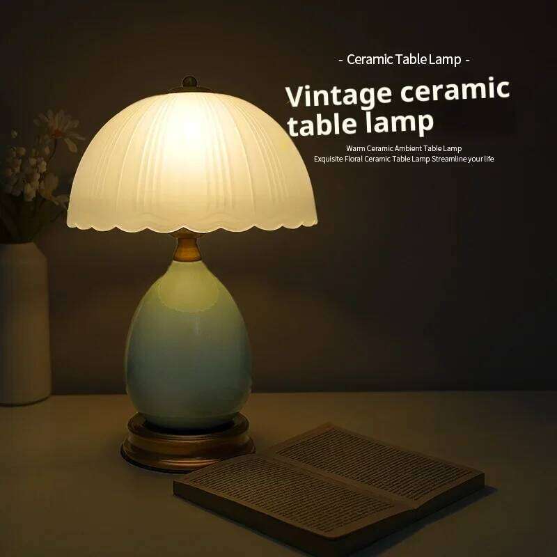 Nordic Retro Ice Crack High-end Bedroom Bedside Dormitory Study American Desk Lamp Light Luxury Creativity H260225