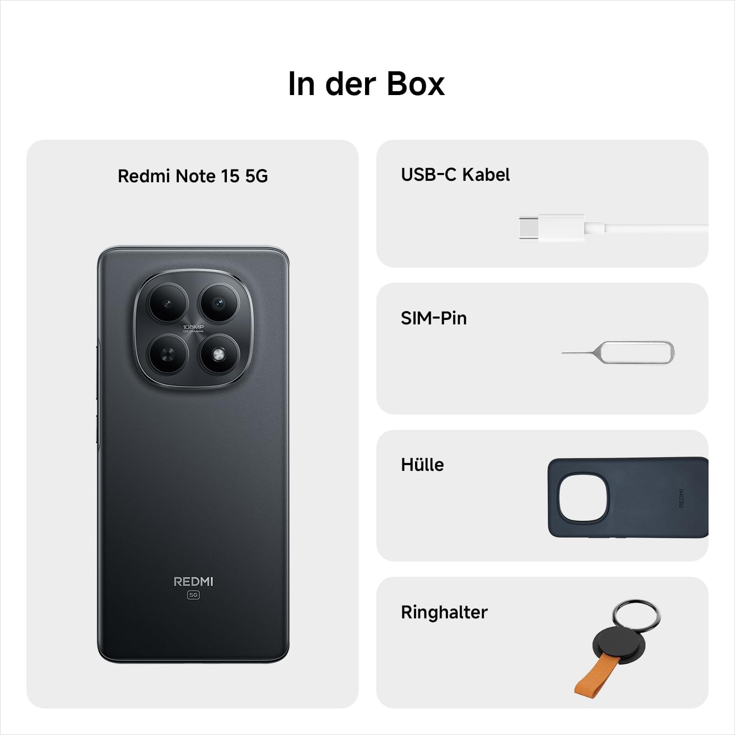 Xiaomi Redmi Note 15 5G 8+256GB 6.77 inches Smartphone Android 15 Octa-core 1080 x 2392 pixels 108 MP + 8 MP + 20 MP Si/C Li-Ion 5520 mAh