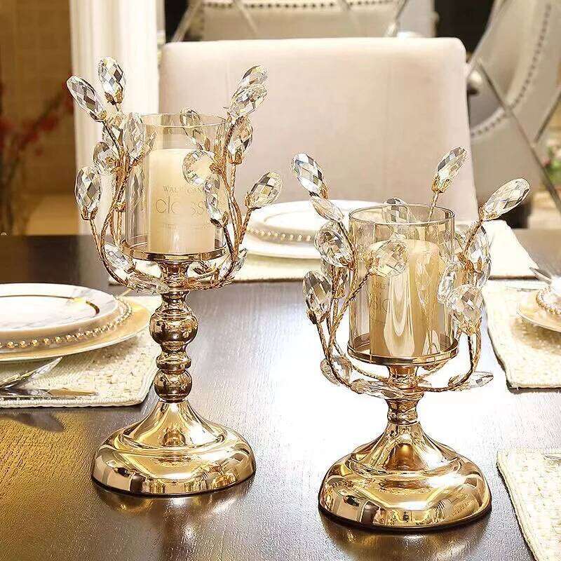 Luxury Crafts Home Hotel Desktop Christmas Candlestick Decor W260226