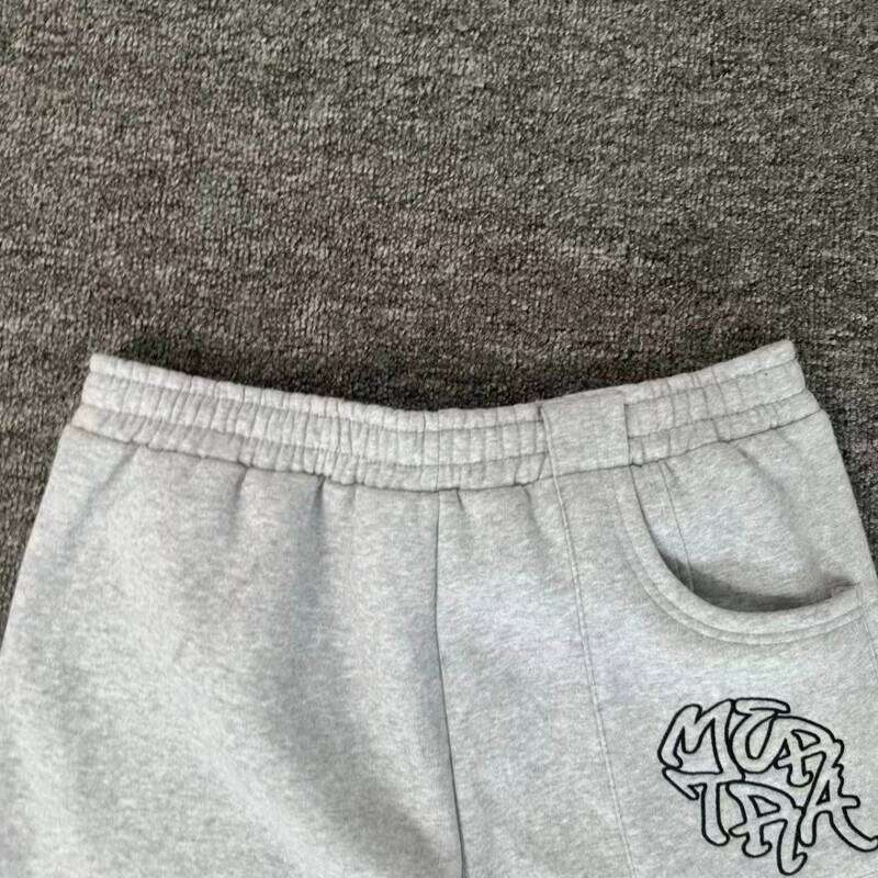 New Gray Black Color Contrast Mertra Casual Embroidered Logo Print MERTRA Shorts Pants H260226
