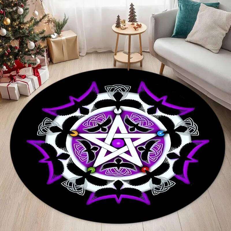 Vintage Bohemian Ethnic Style Circular Printed Carpet Carpets Living Room Washroom Floor Mat Small Rugs for Bedroom W260226