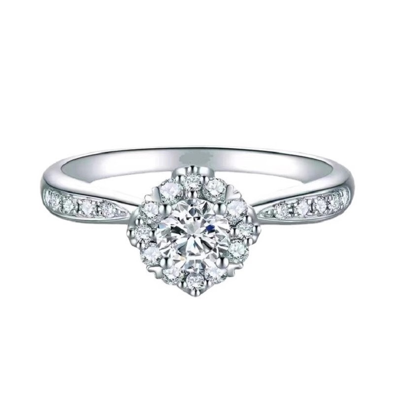 Starry Sparkling Bouquet Ring Luxury High End Statement Elegant Wedding Engagement Ring Jewelry for Her