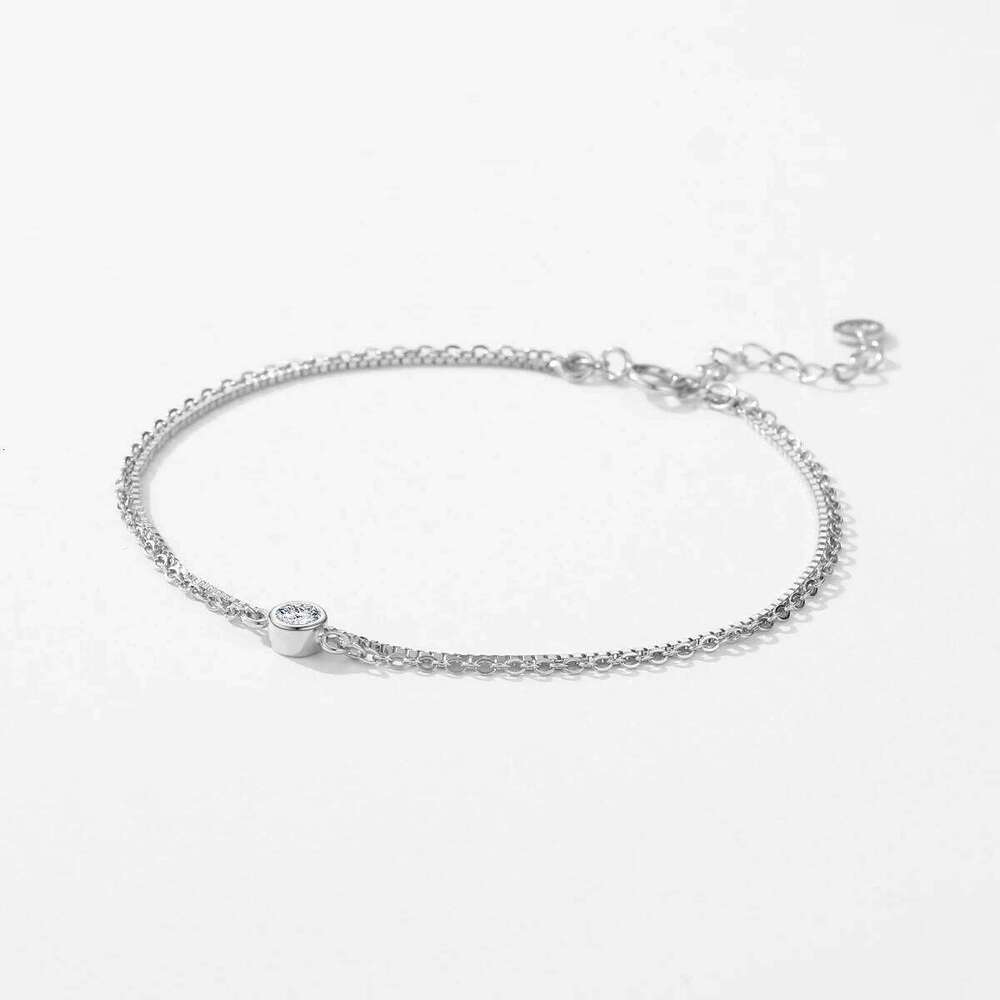 MODIAN Minimalist Stackable Bracelet Real 925 Sterling Silver Double Layer Link Chian Bracelets For Women Party Fine Jewelry Z260225