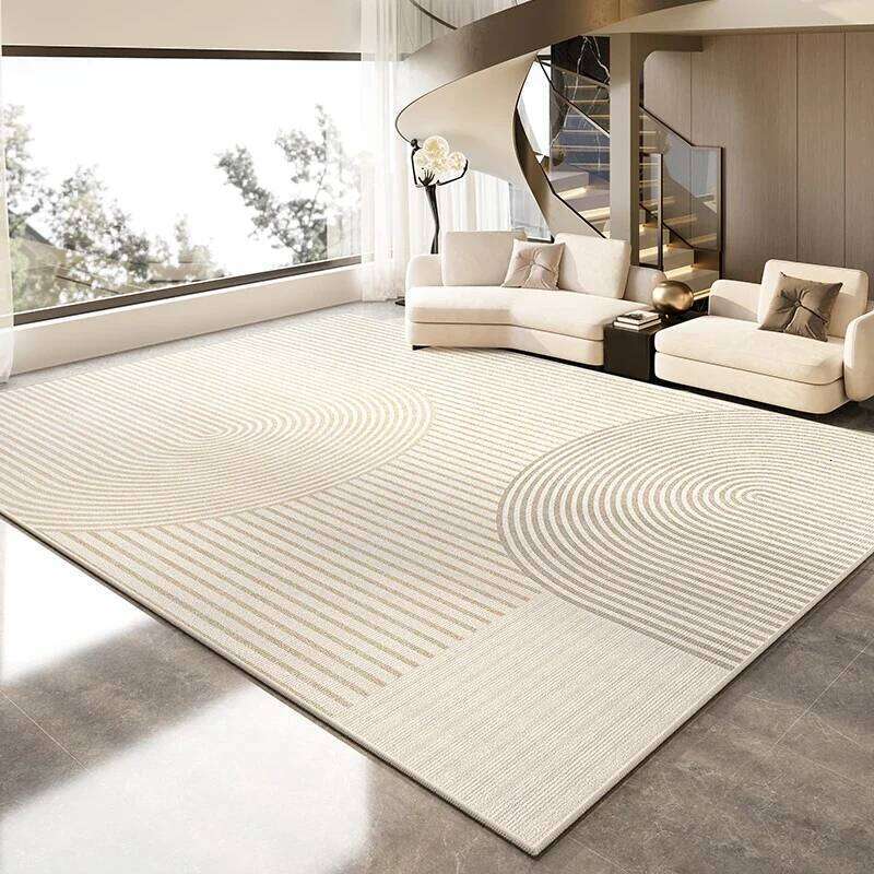 VIKAMA Cream Style Living Room Carpet Water And Stain Resistant Large Area Rug - Sofa Coffee Table Blanket Home Decoration W260226