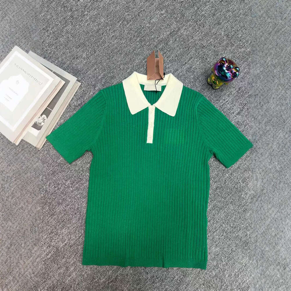 2026 Spring New Designer Women's Jacquard Short Sleeve Sweater Women's Knitted Sweater Top