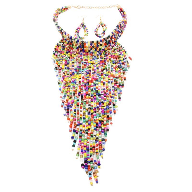 Manilai Fashion Metal Chokers Jewelry Neck Bib Collar Torques Long Chain Tassels Statement Necklaces Pendants Women Gift J190625